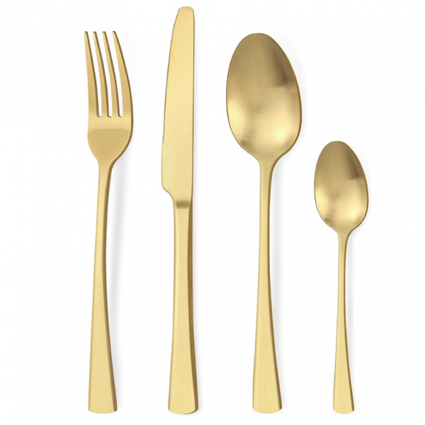 Fourchette de table dorée