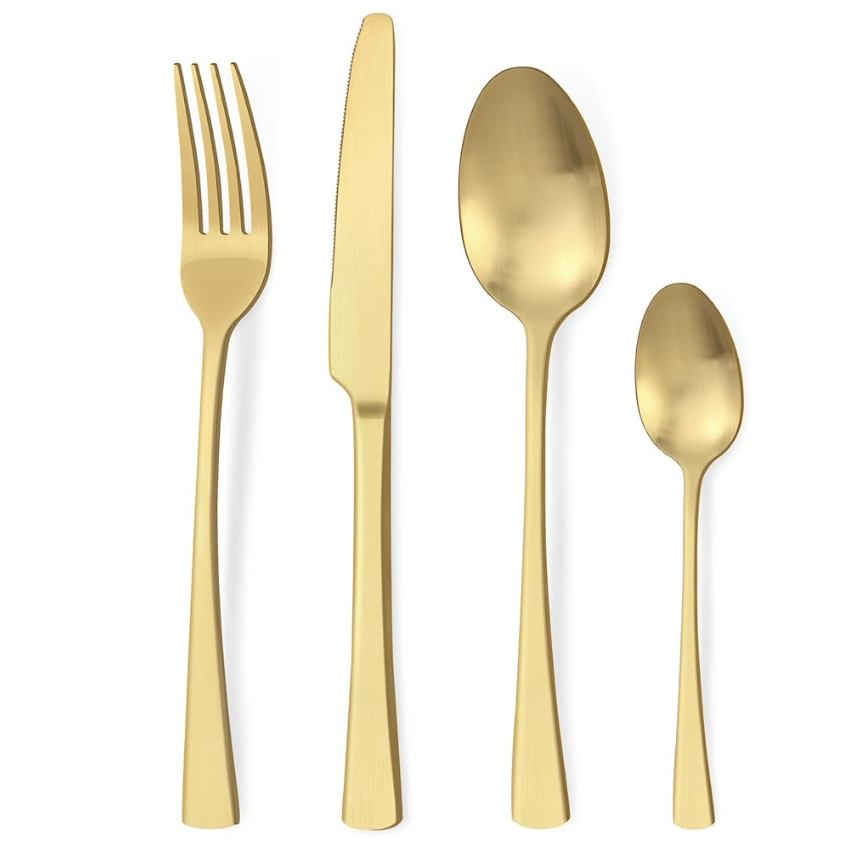 Fourchette de table dorée – Image 1